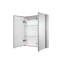 600mm W 670mm H Surface Frameless Medicine Cabinet Mirror 2 Adjustable