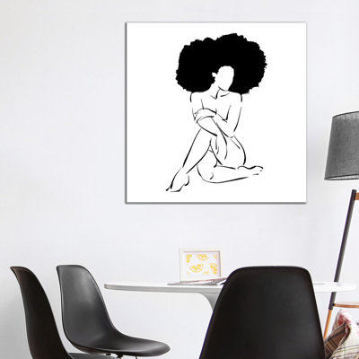 Nude in Black No. 3 1 Piece Wrapped Canvas Wall Art