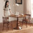 Nut-brown Round Solid Wood Dining table-119893775