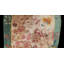 1920s Beige Roses AntiqueChinese Art Deco Oval Rug 4' x 6'10" Knotted Carpet