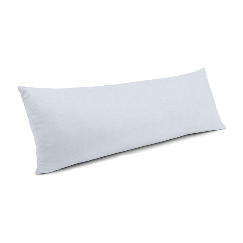 Coussin ClassicLinen, Turquoise pâle, 12 po x 24 po, Mélange de duvet