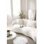 Canapé de salon Mid Century Modern Curved, canapé en tissu 4 places Boucle