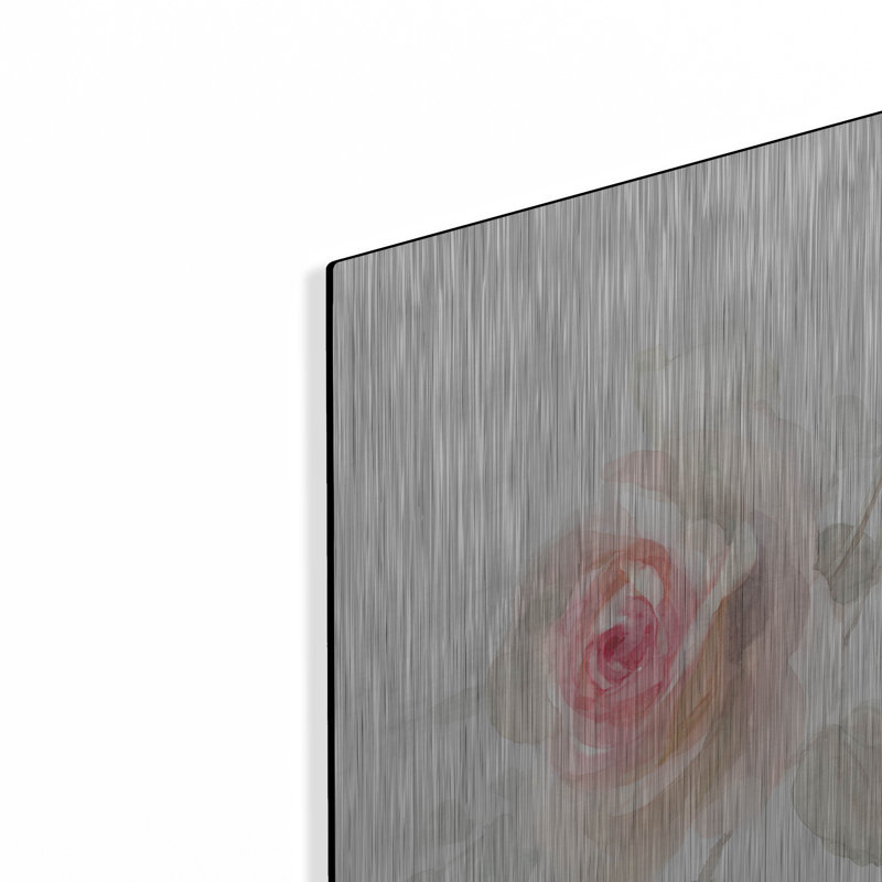 Lark Manor ™ «Gentle Rose 2» par Danhui Nai, art mural en métal, H 24 po x l 24 po