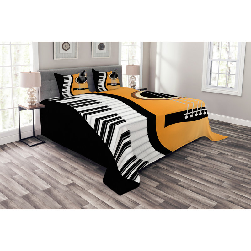 Myra Yellow Microfibre Bedspread, 220 x 264 cm