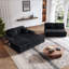 Canapé convertible combiné en forme de U, tissu velours côtelé, canapé moderne confortable de grande taille à 4 places, fauteuil double salon