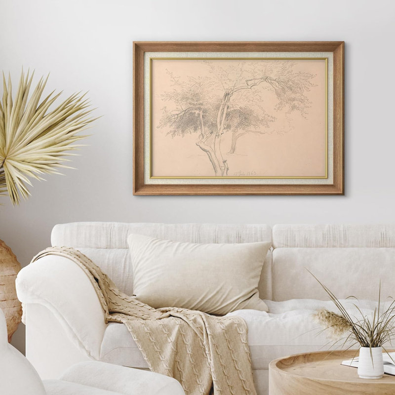 Romantiques fleurs victoriennes - Peinture sur toile encadrée, Naturel