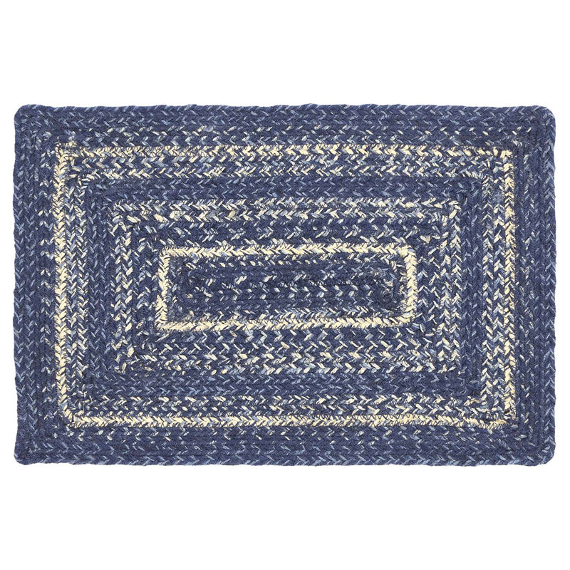 Napperon Birt Whistle 15 ", Indigo / bleu poudre / crème