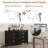 Sinta 6 Drawer Dresser, Wood Double Dresser with Black Handles for Bedroom, Living Room, Hallway-1127825262