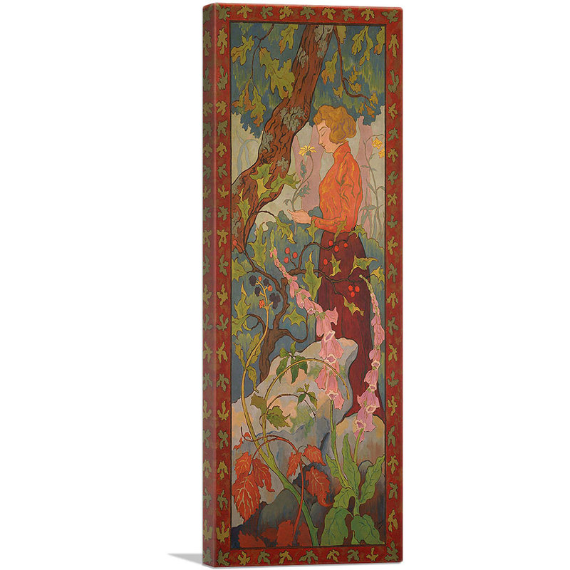 "Digitales 1899" par Paul Ranson - Reproduction d'art paronamique sur toile tendue, H 36 po x l 12 po x P 0,75 po
