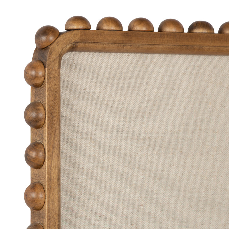 Beadbrook Modern Beaded Rectangle Fabric Pinboard for Wall
