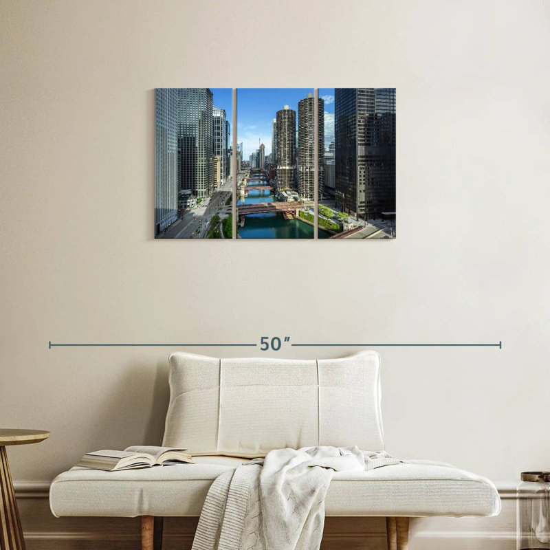 Tergel Chicago Riverside Towers, H 20 po x l 33 po