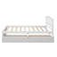 Cadre de lit plateforme simple avec rangement à deux tiroirs et tête de lit, blanc (SKU précédent: SF000062KAA)-1567177284