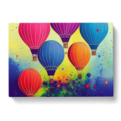 Hot Air Balloons Splashed Vol.4 Abstract - Wrapped Canvas