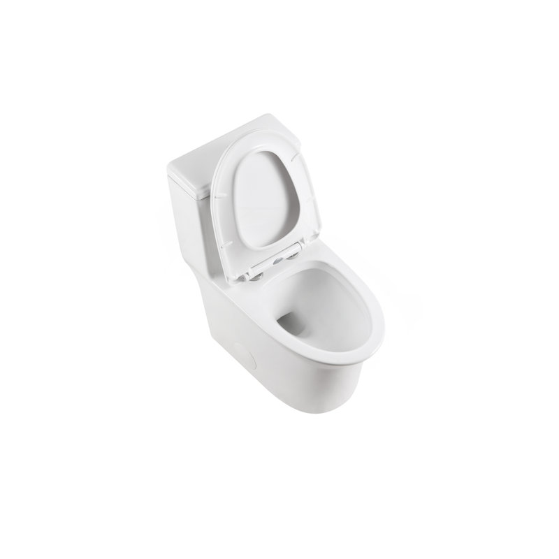 1.1/1.6 GPF Elongated Comfort Height Super Quite Flushing Floor Mounted One-Piece Toilet, CUPC Certified, Watersense Cetified, Ceramic, White Color, Soft Close Seat