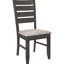2 chaises de salle à manger grises - rembourrage en mousse et côté de conception moderne pour un dossier élégant