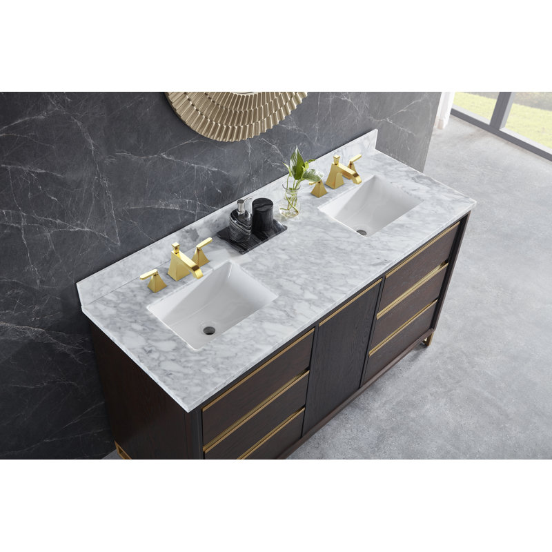 Ensemble de meuble-lavabo double 60 po Delmos