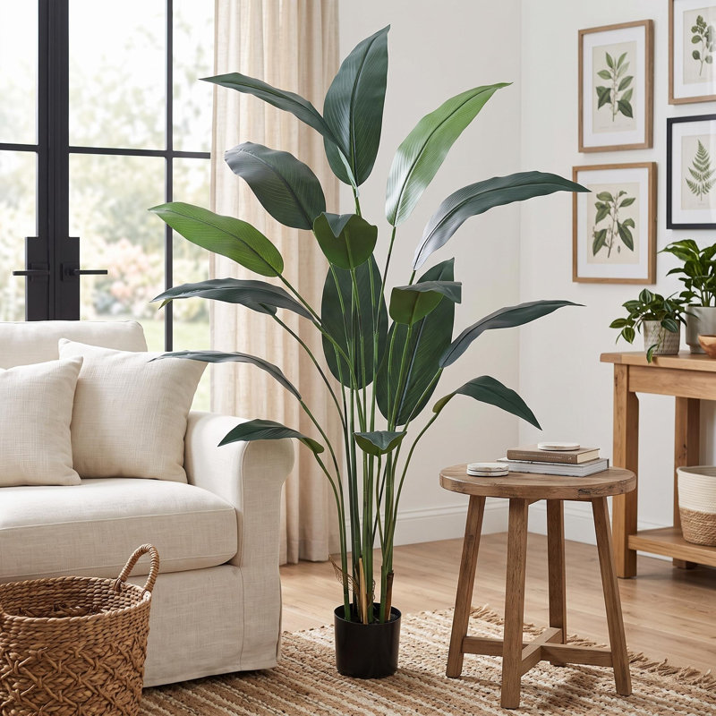 Faux palmier artificiel pour intérieur et extérieur, 1, H 72 po x l 6 po x P 6 po
