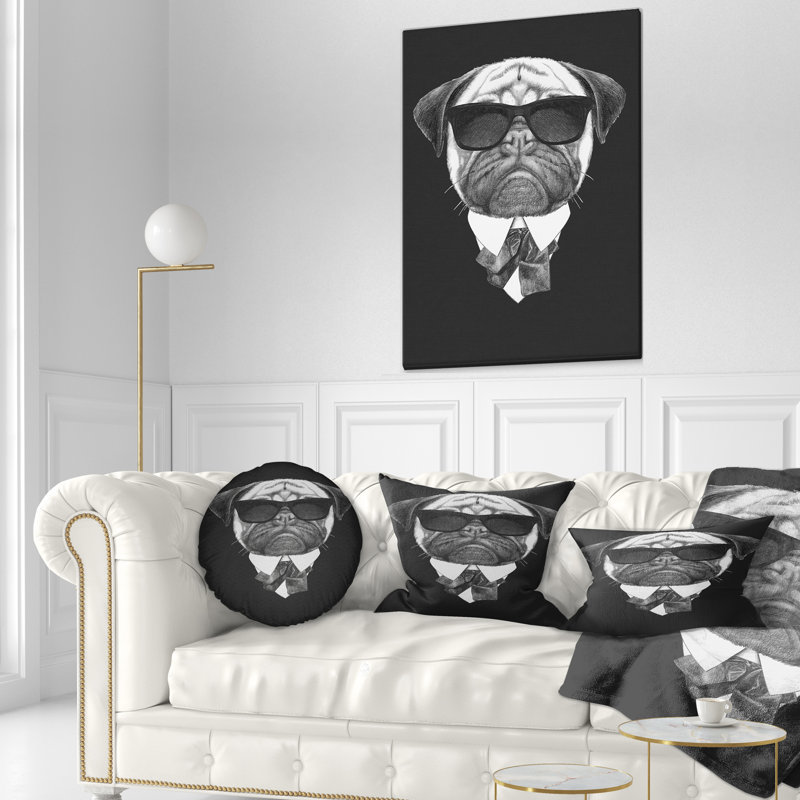 Coussin lombaire en costume animal carlin dog