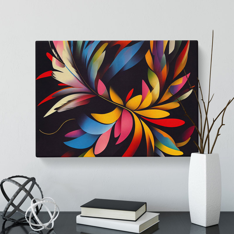 Feather Art Abstract Vol.1 - Wrapped Canvas, 35cm H x 50cm W x 3cm D