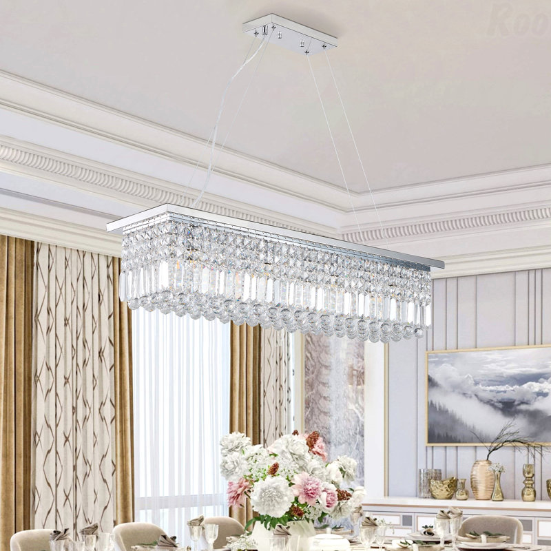 Lustre en cristal de style moderne, Chrome chrome