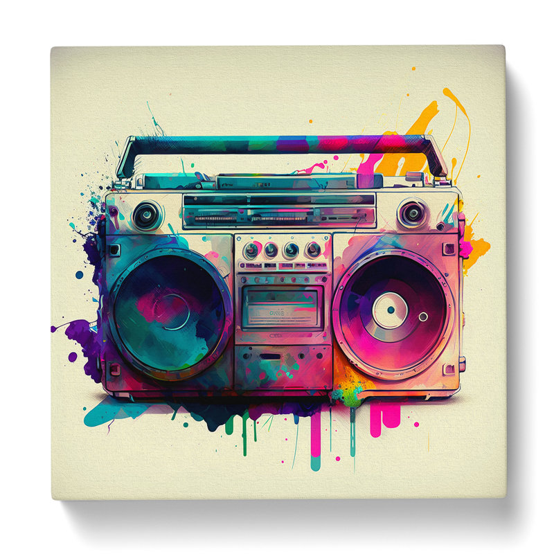 Boombox Impressionism - Print, 50cm H x 50cm W x 3cm D