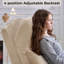 Fauteuil inclinable, oscillant et oscillant en velours côtelé de 32 po de largeur avec appui-tête réglable et soutien lombaire -865767473