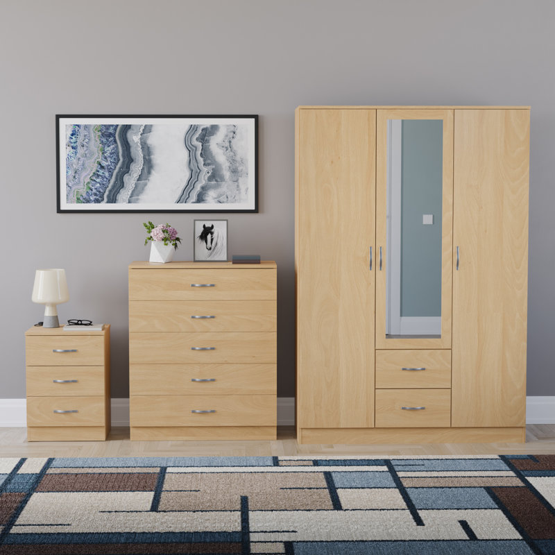 Maybery Piece Bedroom Set, Pine