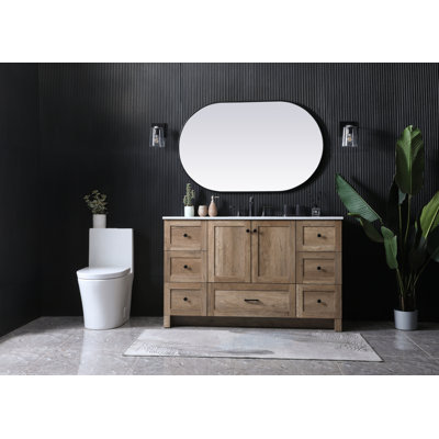 Meuble-lavabo simple avec plateau en marbre Soma