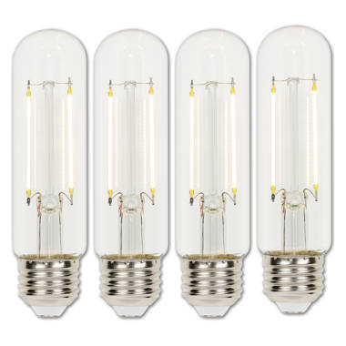 LUXRITE 60-Watt, 5-Watt Equivalent T10 Dimmable Edison LED Light Bulbs UL  Listed 3000K Soft White (6-Pack) LR21627-6PK - The Home Depot