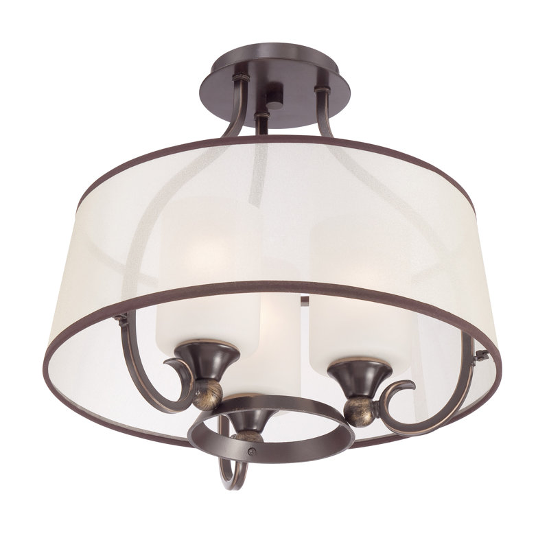 Glass Semi Flush Mount