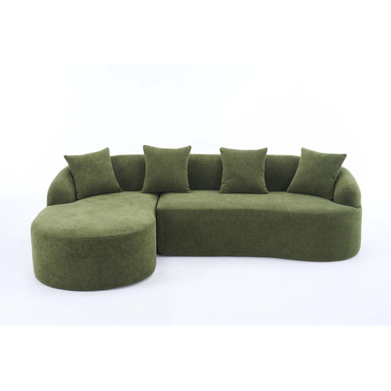 Boneless 4 Seater Sofa with 30D ,60 Hardness full sponge,4 pillow for Living Room, Home Furniture Sleeper Sectional Sofa for Apartmentess full sponge,4 pillow for Living Room, Home Furniture Sleeper Sectional Sofa for Apartment