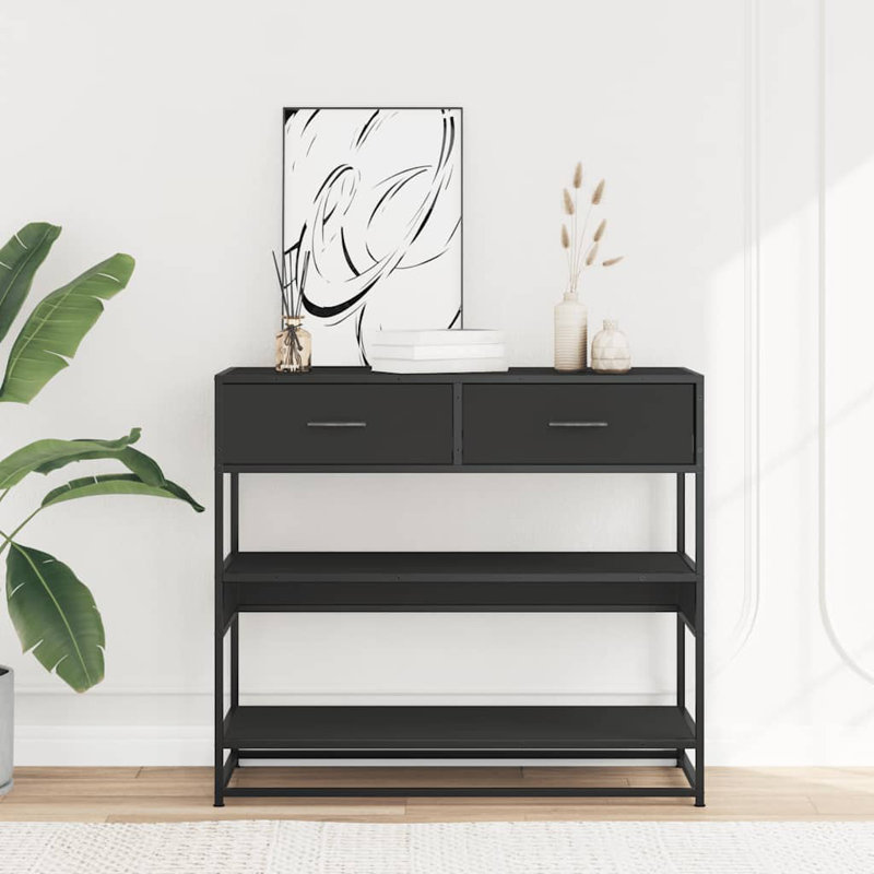 Console Table 90X35x80 Cm Engineered Wood, Black