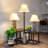 Timeless Abode Slate 3-Piece Floor and Table Lamp Set