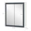 Armoire à pharmacie avec miroir Kleankin, armoire à miroir murale de 27 po x 30 po, armoire de salle de bain murale avec rangement, portes doubles et 2 tablettes réglables