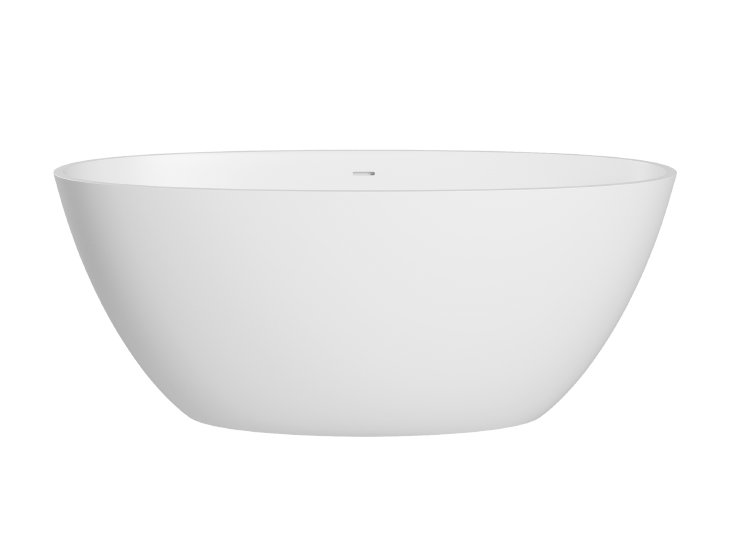 Acquabella Ruby 2 Soaker Tub, Gloss White, 24” H x 66” L x 32” W