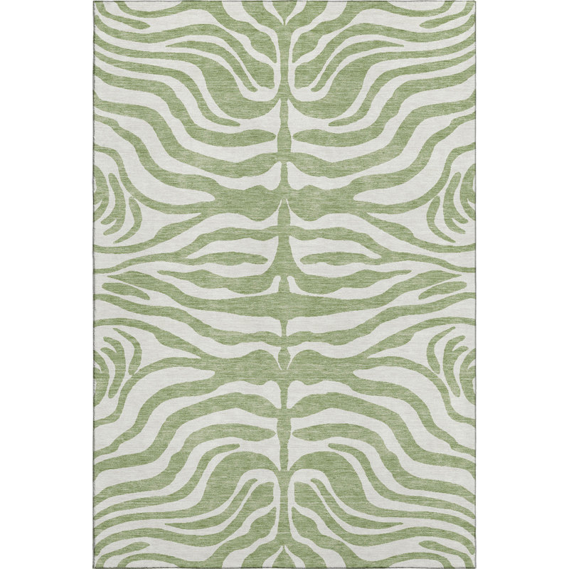 Premium Machine Washable Goulven AMF1042 Animal Print Rug, Rectangle 5' x 7'6"