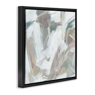 Abstract Muted Harmony Floating Frame, design by Hannah Dawson