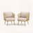 Set of 2 All‑Weather PE Wicker Barrel Chairs with 4" High‑Density Cushions – Boho‑Chic Design