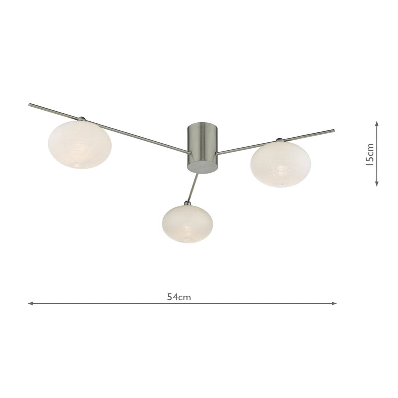 Kendra Glass Semi Flush Mount