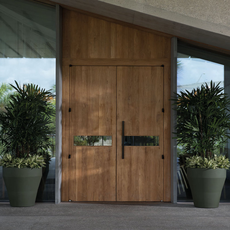 Pot à fleurs TruDrop, Bronze vieilli, H 22 po x l 22 po x P 22 po