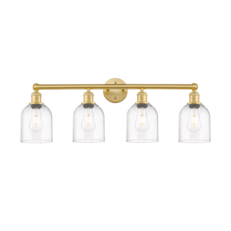 Odaniel 4 - Light Dimmable Vanity Light, Clear, Satin Gold