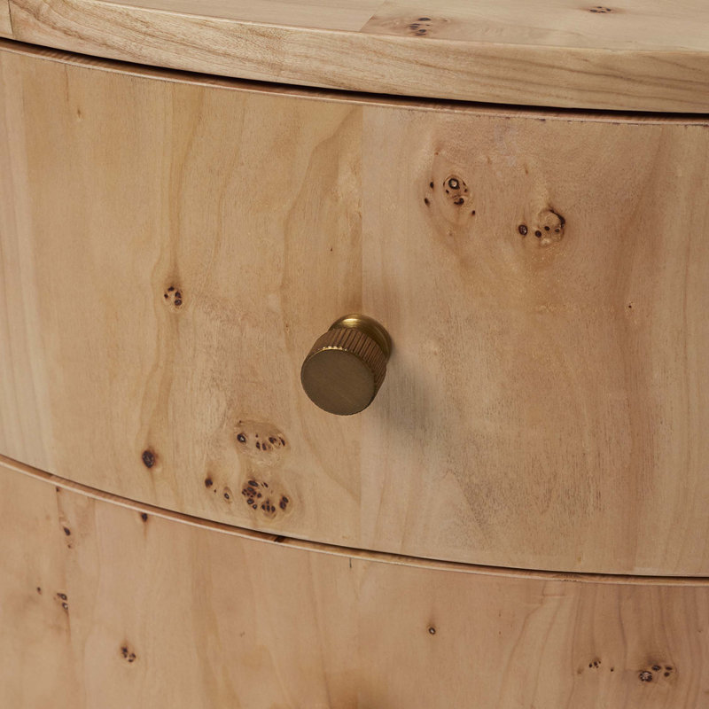 Blaine 3 - Drawer Solid Wood Nightstand