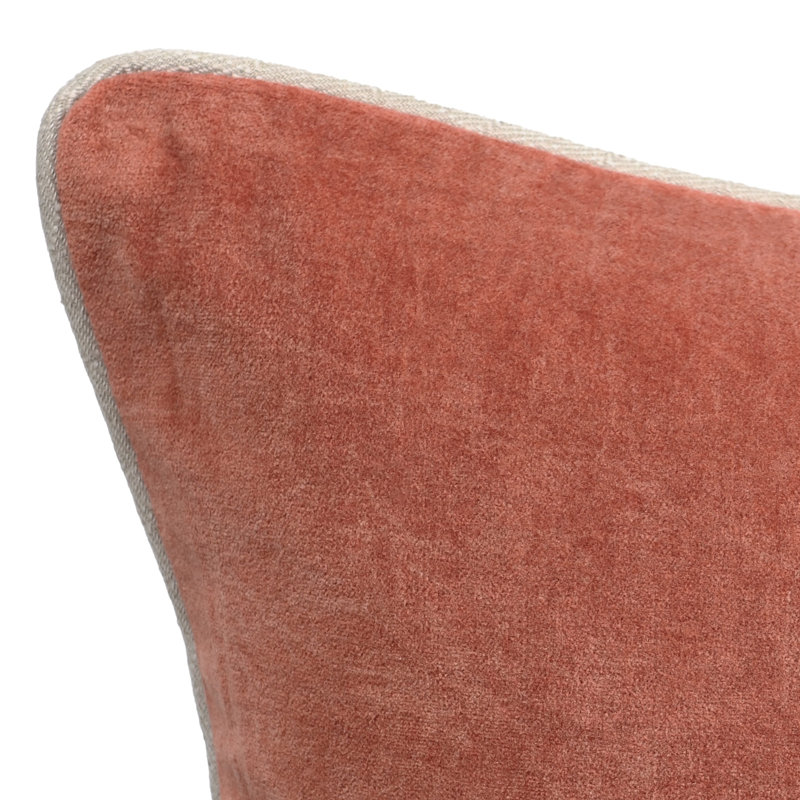 Goodall Reversible Throw Pillow, Rectangle 12"H x 16"W, Terra Cotta