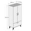 Armoire moderne avec de nombreuses tablettes, blanc et pin atlantique, 31,5 x 66,0 x 18,5 pouces | 100% panneau de particules enduit de mélamine, épaisseur: 0,7 pouce | Conception scandinave, parfaite pour le rangement supplémentaire dans n'importe que