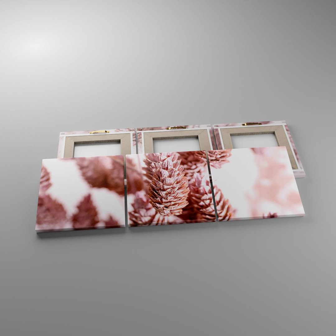 3-tlg. Leinwandbilder-Set Dried Flower Eco