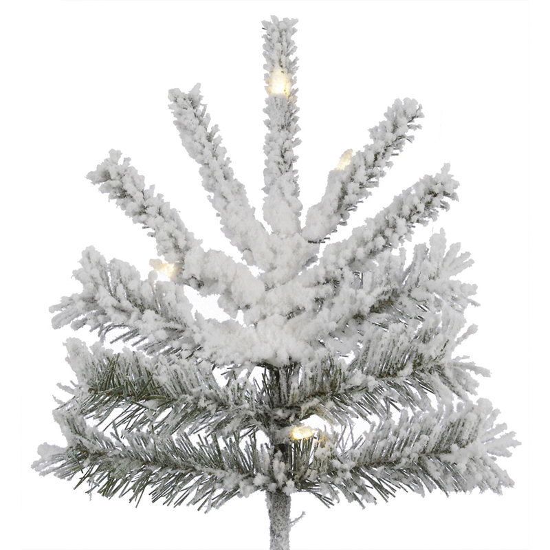Sierra Flocked Fir Artificial Christmas Tree, Warm White LED, 8.5' H
