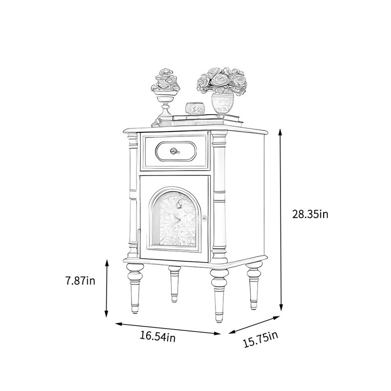 Bedroom storage cabinet, Cream