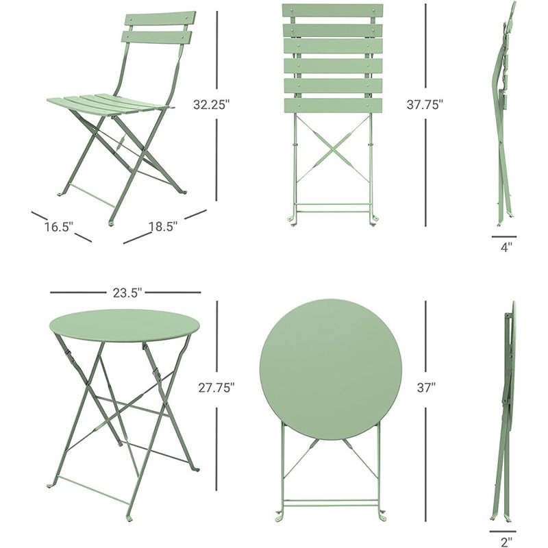 Zariea Double Pedestal Dining Set, Pea Green