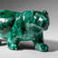 Genuine Polished Malachite Panther Carving (2.2 lbs)