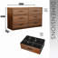 Commode avec grands tiroirs en tissu-1327275338